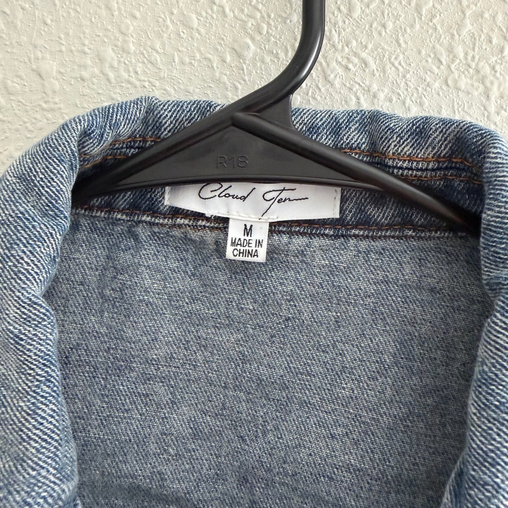 Denim Jacket with Smiley Patches - Picture 8 of 13